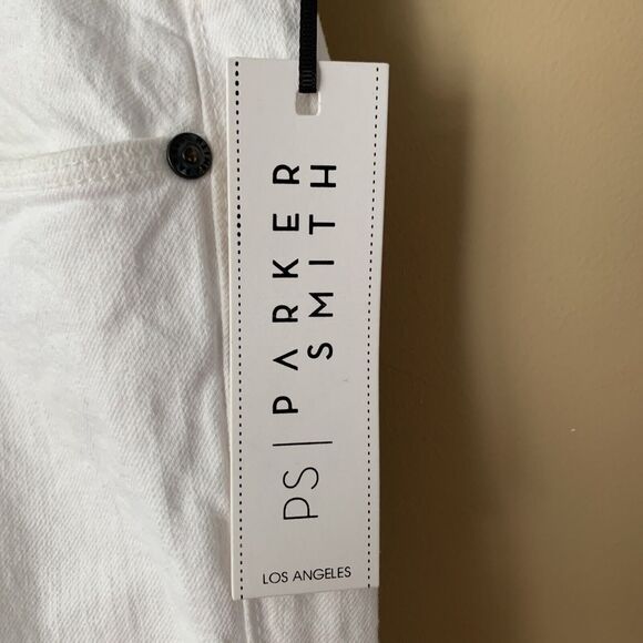 Parker Smith Los Angeles Denim Jeans Sz 27 White Slit Back Ankle Pockets NEW A10 - Picture 3 of 11